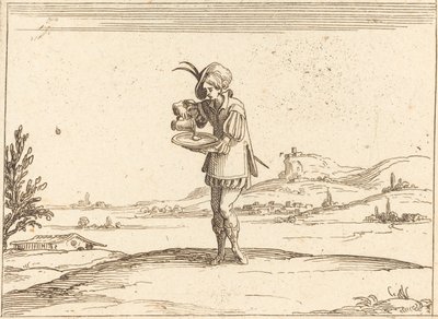 Muž myje perlu. od Jacques Callot