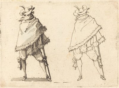 Muž zabalený ve svém plášti, c. 1617. od Jacques Callot
