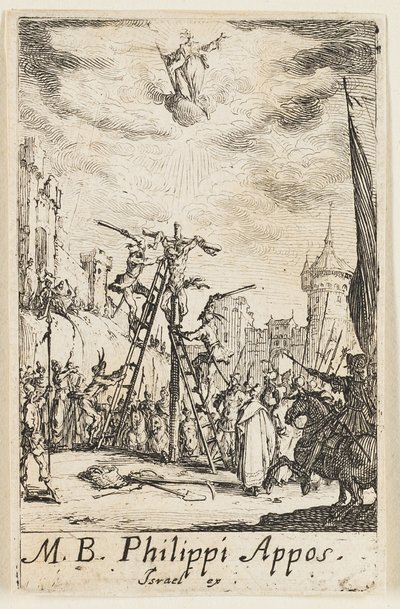 Mučednictví svatého Filipa, osmá deska z Mučednictví apoštolů od Jacques Callot