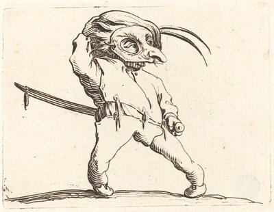 Maskovaný muž se zkroucenýma nohama od Jacques Callot
