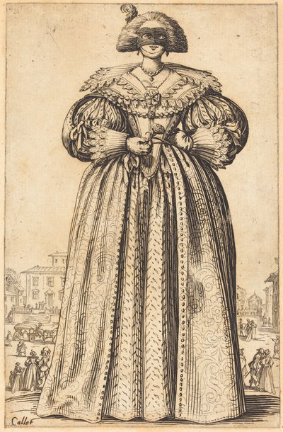 Maskovaná šlechtična od Jacques Callot