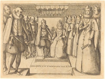 Setkání Markéty Rakouské a Filipa III od Jacques Callot