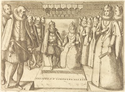 Setkání Markéty Rakouské a Filipa III od Jacques Callot