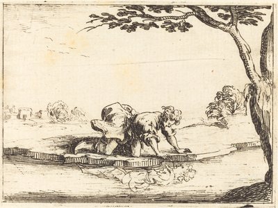 Narcis při pohledu do vody, 1628. od Jacques Callot