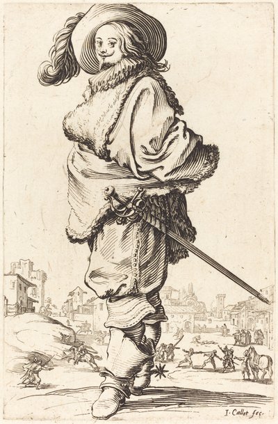 Ušlechtilý muž s kožešinou Plastron od Jacques Callot