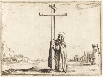 Jeptiška objímající svatý kříž od Jacques Callot