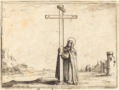 Jeptiška objímající svatý kříž od Jacques Callot