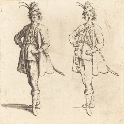 Důstojník, pohled zepředu od Jacques Callot