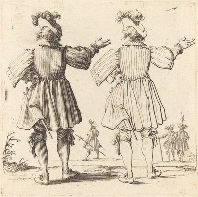 Důstojník s Plume, při pohledu zezadu, 1617 a 1621. od Jacques Callot