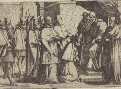 Papežská audience [verso] od Jacques Callot