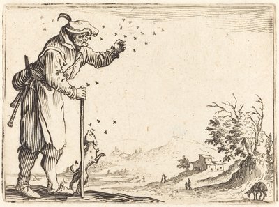 Rolník napaden včelami od Jacques Callot