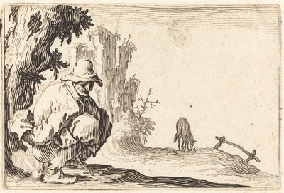 Rolník na stolici od Jacques Callot