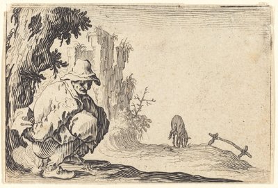 Rolník na stolici od Jacques Callot
