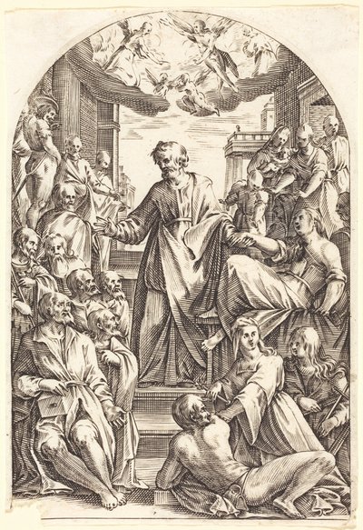 Petr křísí Tabitu od Jacques Callot