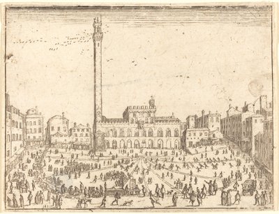 Veřejné náměstí, Siena. od Jacques Callot