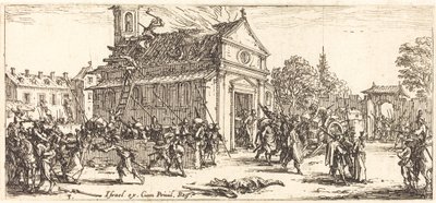 Drancování kláštera od Jacques Callot