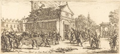 Drancování kláštera od Jacques Callot