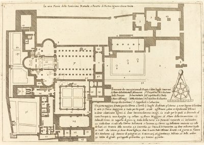 Plán kostela Narození Páně od Jacques Callot