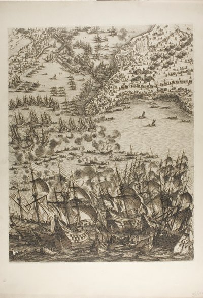 Pátý talíř z Obležení La Rochelle od Jacques Callot