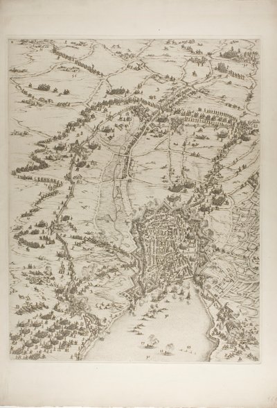 Druhý talíř z Obležení La Rochelle od Jacques Callot