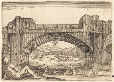 Ponte Vecchio, Florencie od Jacques Callot