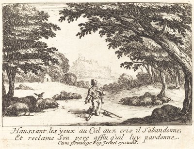 Modlitba o Boží pomoc od Jacques Callot