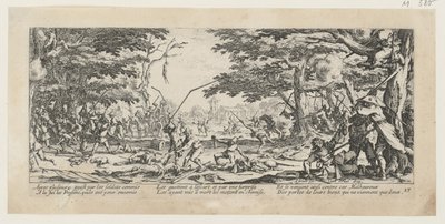 Pomsta rolníků, list 17 ze série „Hrůzy války“ od Jacques Callot