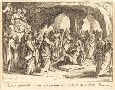 Vzkříšení Lazara od Jacques Callot