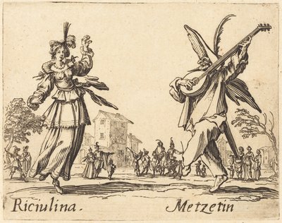 Riciulina a Metzetin, c. 1622. od Jacques Callot