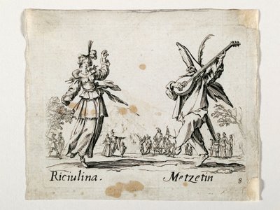 Riculina a Metzetin, postavy z Commedia dell