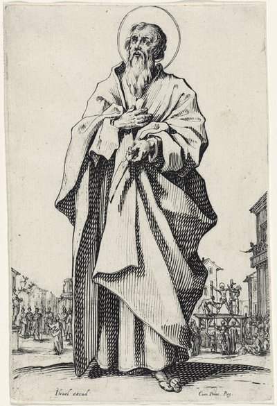 Svatý Bartoloměj z Les Grands Apôtres (Velcí apoštolové), 1631 od Jacques Callot