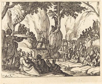 Svatý Jan káže v poušti od Jacques Callot