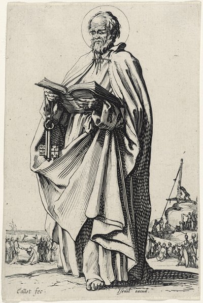 Svatý Petr z Les Grands Apôtres (Velcí apoštolové), 1631 od Jacques Callot