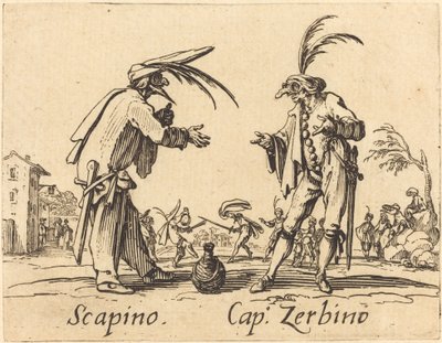 Scapino a Cap. Zerbino od Jacques Callot