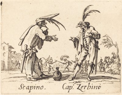 Scapino a Cap.Zerbino, c. 1622. od Jacques Callot