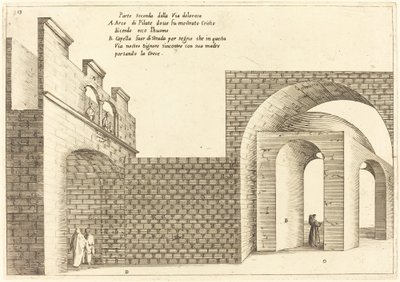 Druhá část Via Dolorosa od Jacques Callot