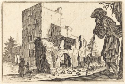 Shepherd and Ruins, c. 1622. od Jacques Callot