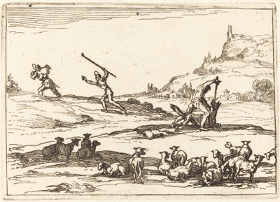 Pastýři brání svá stáda od Jacques Callot