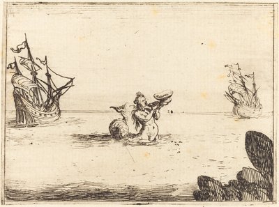 Siréna mezi dvěma loděmi od Jacques Callot