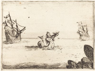 Siréna mezi dvěma loděmi od Jacques Callot
