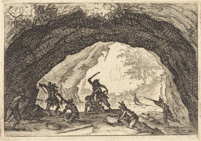 Vojáci útočící na lupiče, c. 1617. od Jacques Callot