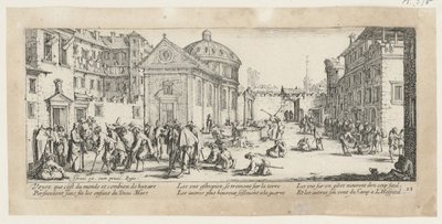 Nemocnice, list 15 ze série „Hrůzy války“ od Jacques Callot