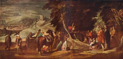 St John Preaching in the Wilderness, c1620-1635, 1924 od Jacques Callot