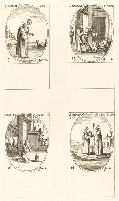 Svatý. Vřesoviště John Calybite Marcellus Honoratus od Jacques Callot