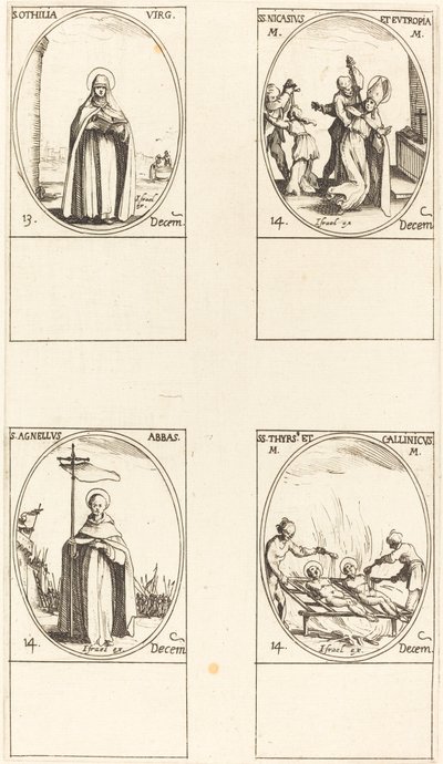 Svatá Othilie; Sts. Nicasius & Eutropia; Svatý Agnelus; Sts. Thyrs