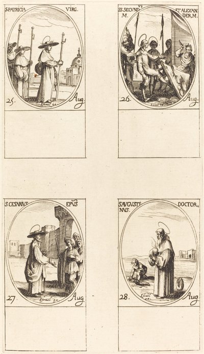 Svatý Patricie, sv. Druhý a Alexandr Caesarius Augustina od Jacques Callot