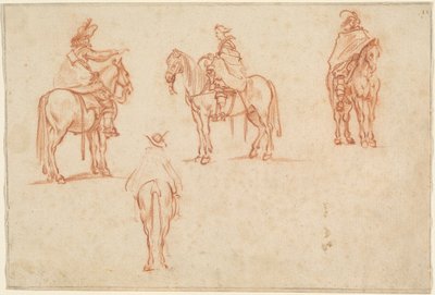 Studie čtyř jezdců od Jacques Callot