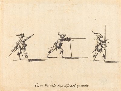 Zaujměte palebnou pozici s mušketou od Jacques Callot