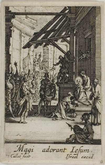 Klanění mudrců ze Života Panny Marie od Jacques Callot