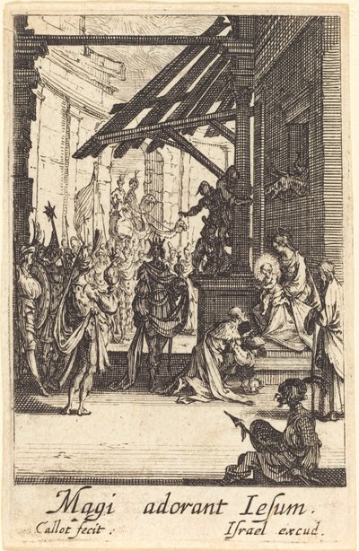 Klanění tří králů v roce 1630 nebo později. od Jacques Callot
